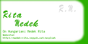 rita medek business card